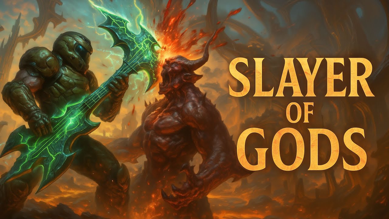 Slayer of Gods | Doomguy Inspired Metal Song | Doom Eternal: The Ancient Gods Lore