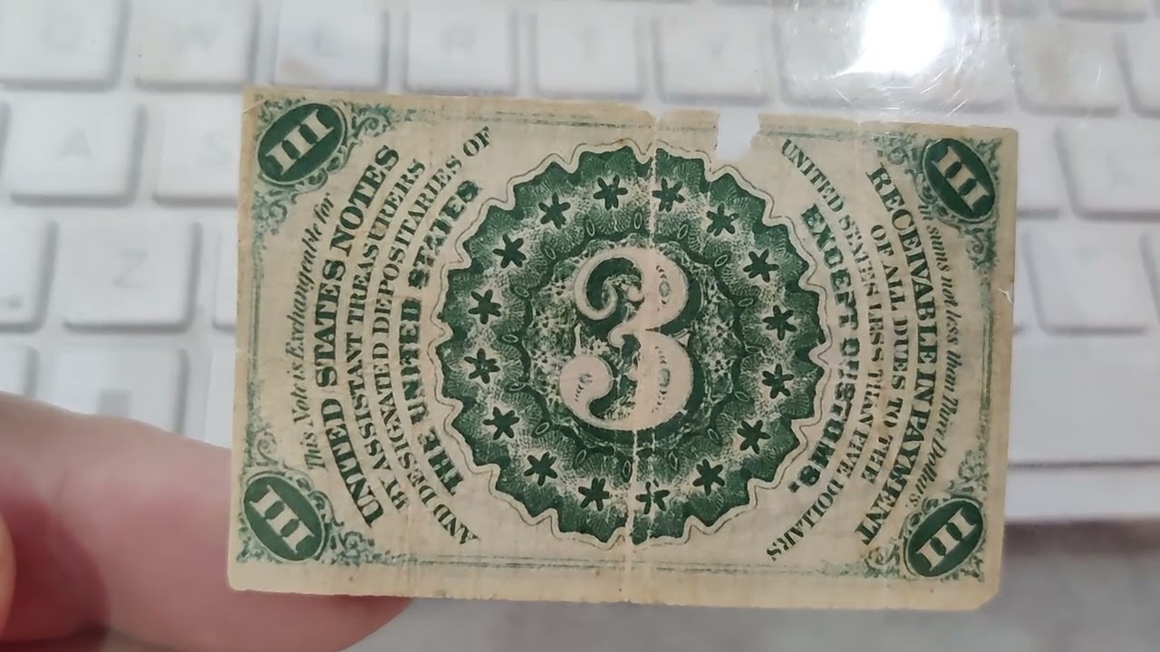 3 Cent Fractional Currency from the Civil War