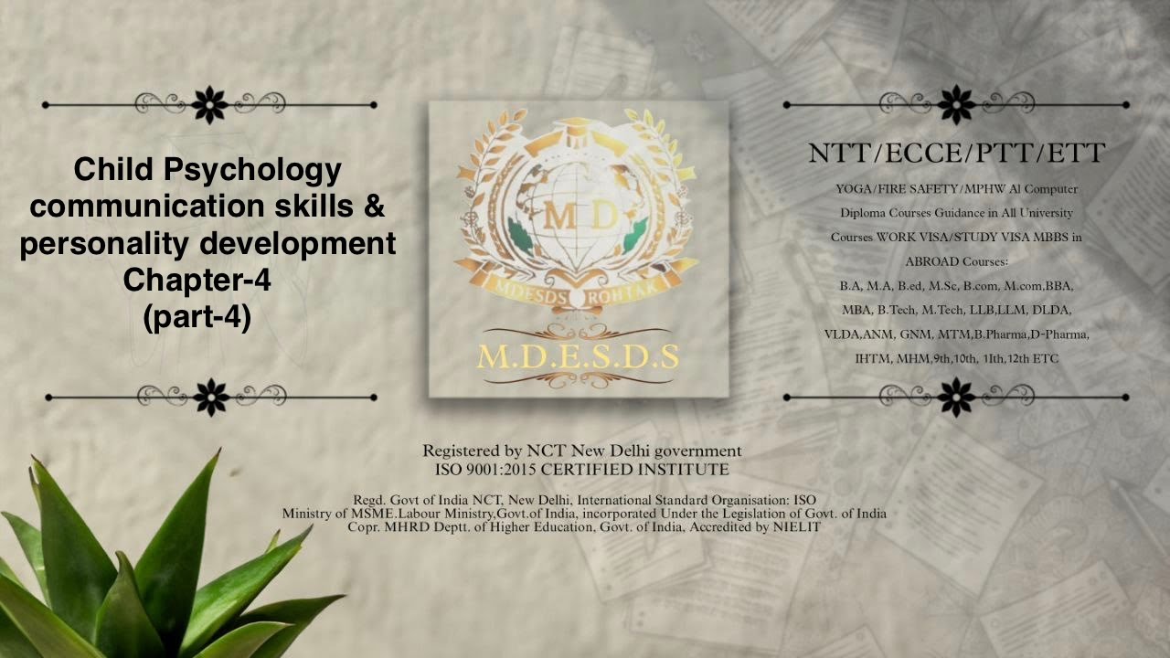Child Psychology Communication skills & personality development 