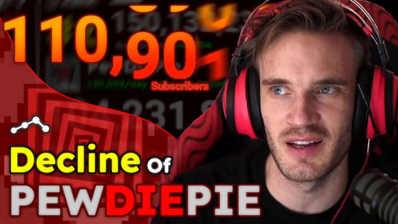 Число подписчиков PewDiePie падает с годами: канал больше не самый популярный