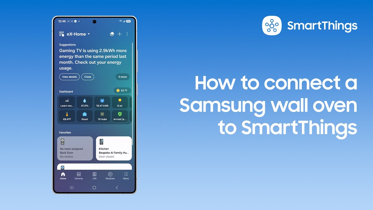 How to connect a Samsung wall oven to SmartThings