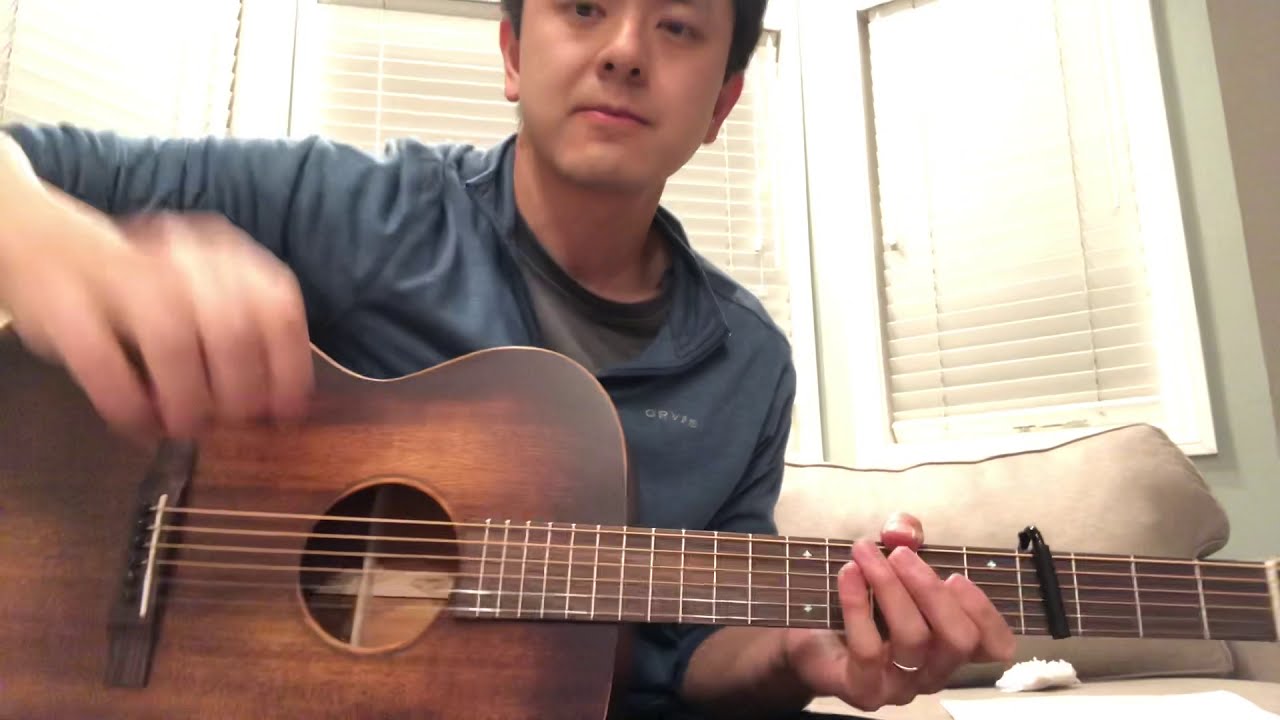 Maroon 5 - Memories fingerstyle guitar cover, Martin 00015 streetmaster demo