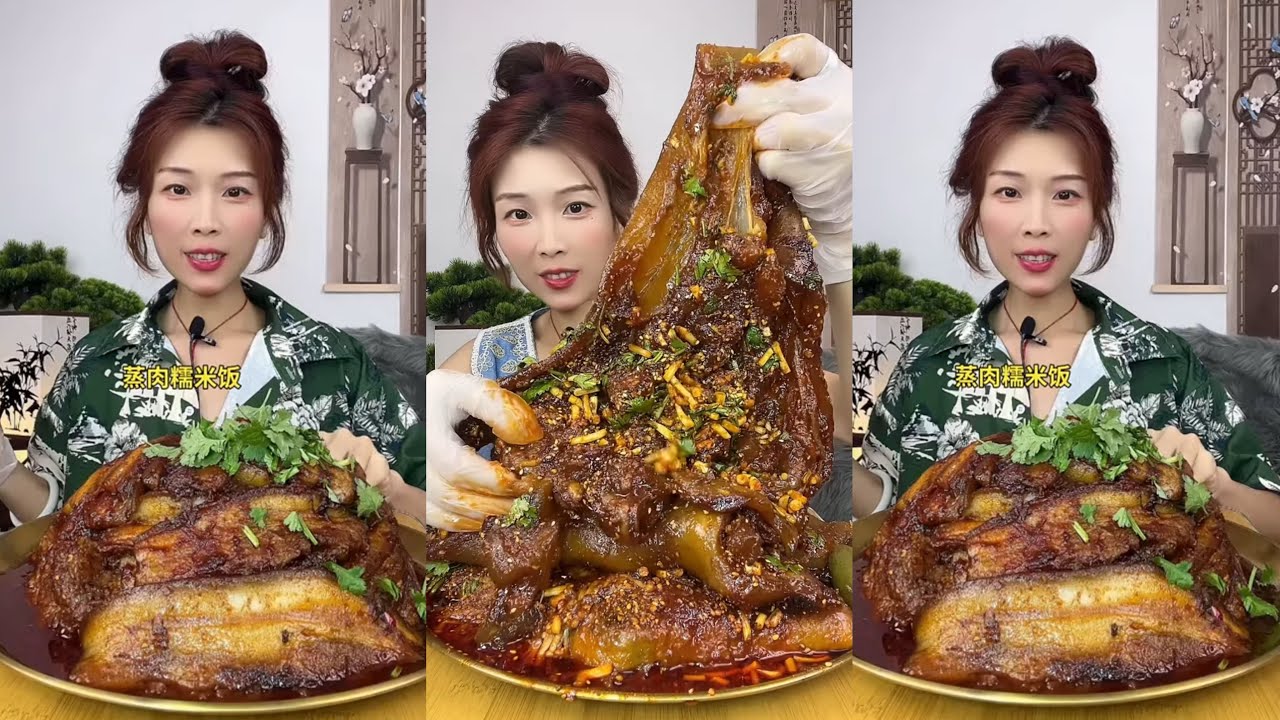 【ASMR】【MUKBANG】GIANT BRAISED PORK BELLY | EATING SHOW |CHINESE MUKBANG |食べ |吃播 LOVE ASMR•JENNIE #咀嚼音