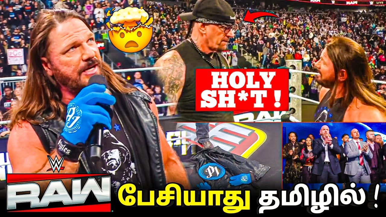 🚨SHOCKING ENDING OF RAW ! 🤯🔥Undertaker CHALLENGE Aj Styles | WWE Raw Review In Tamil | Arwaj City 