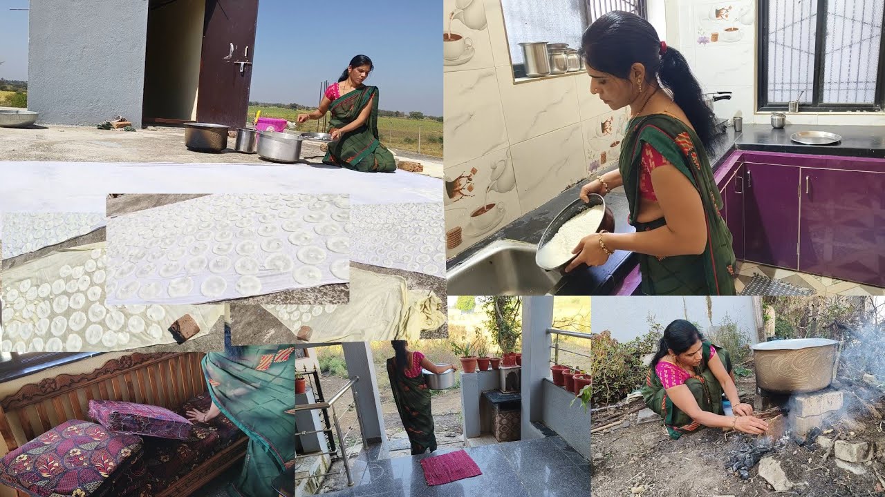 #चुलीवरचे😍तांदुळाचे पापड पीठ🤔कसं तयार करायचं पापड कसे बनवायचे पूर्ण प्रोसेस👍मेजरमेंट सहित सोपा🥰तयार