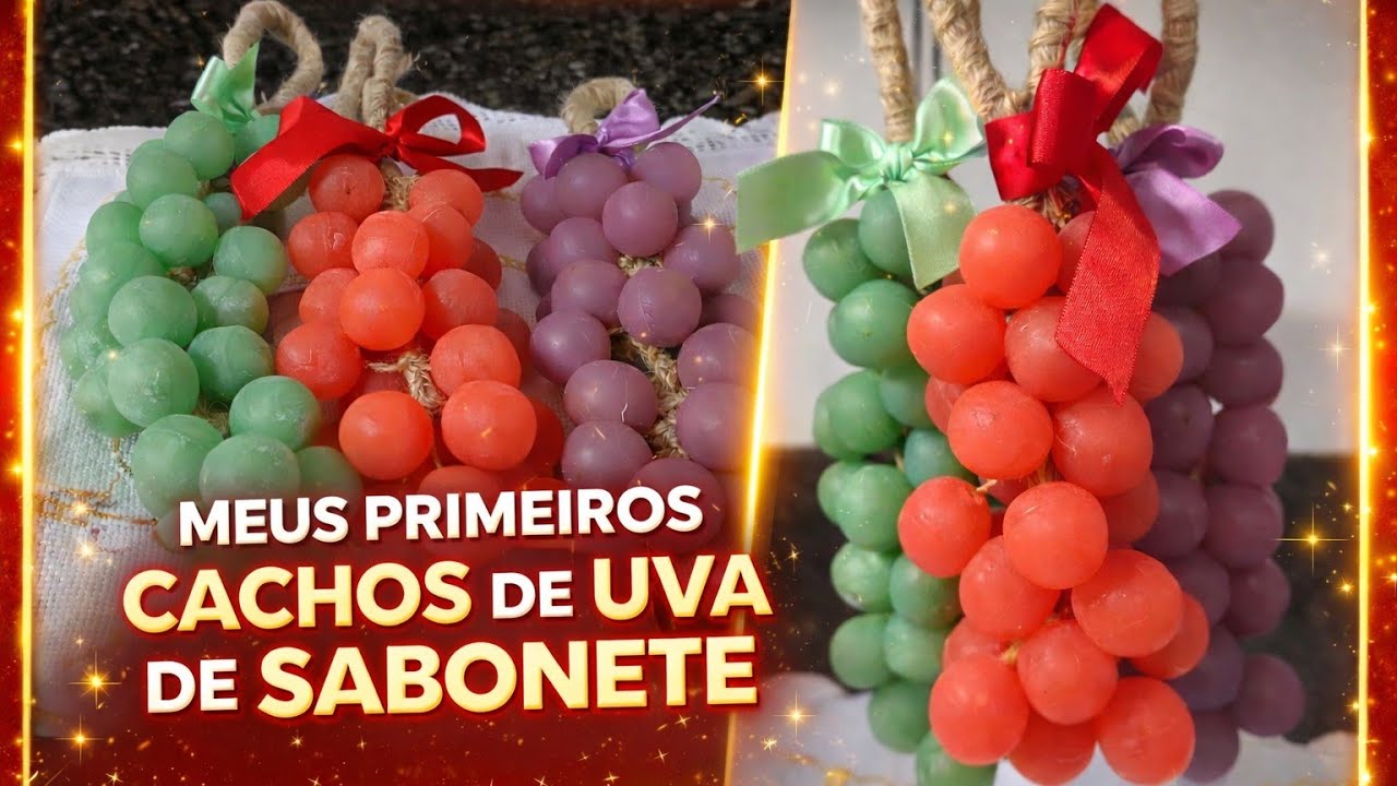 👉 MEUS PRIMEIROS CACHOS DE UVA DE SABONETE | Tentativas, Erros e Passo a Passo Completo