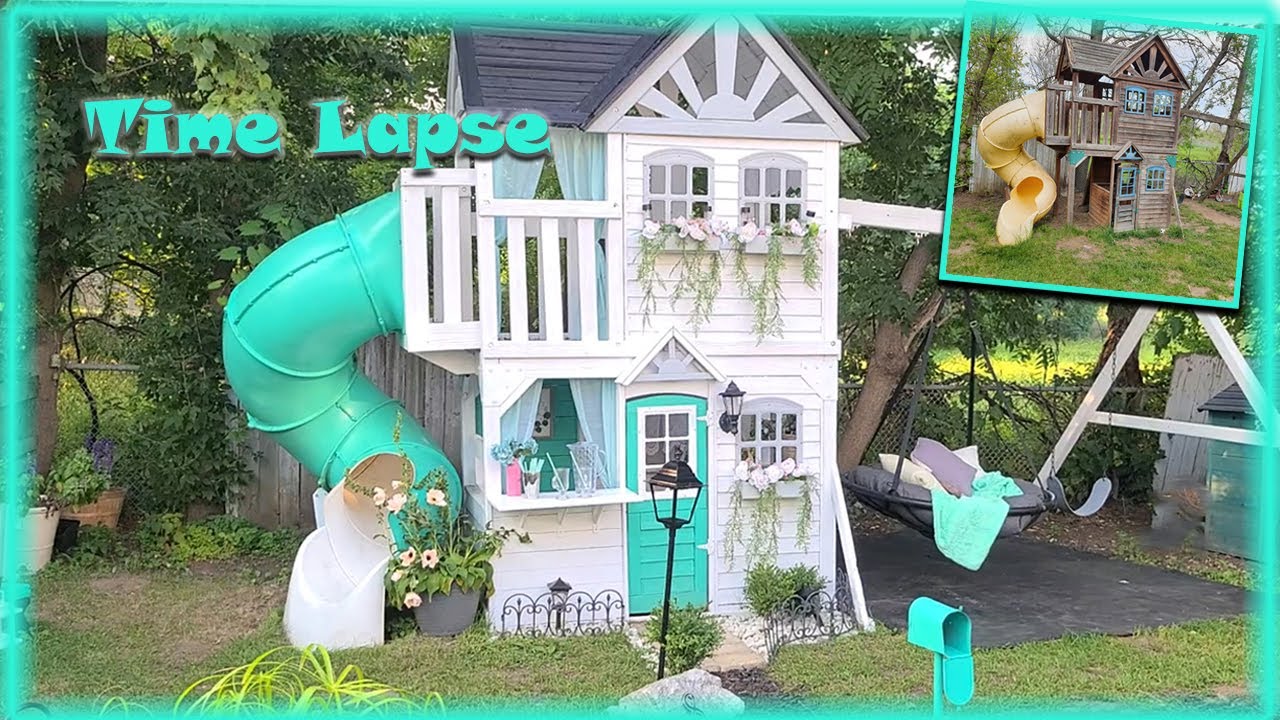 Playground Makeover - BIG Backyard Makeover- Time Lapse