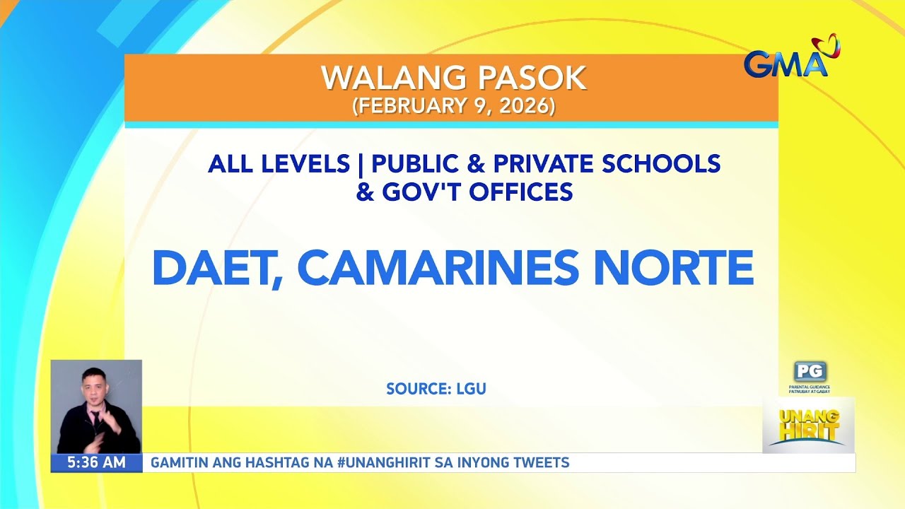 Walang Pasok Announcement (as of February 9, 2025) | Unang Hirit