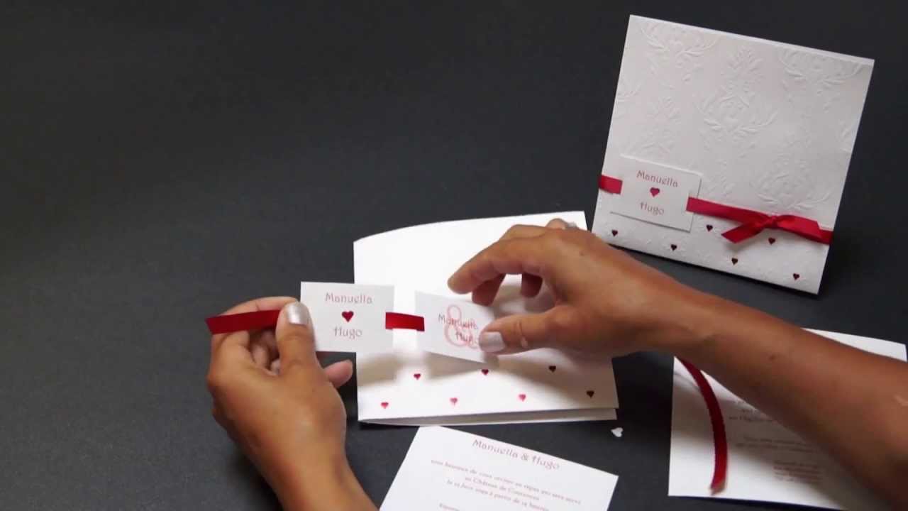 Montage d'un faire part de mariage chic et raffiné