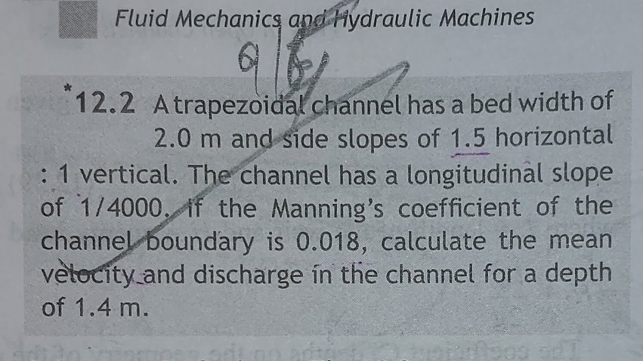 Trapezoidal channel section numerical