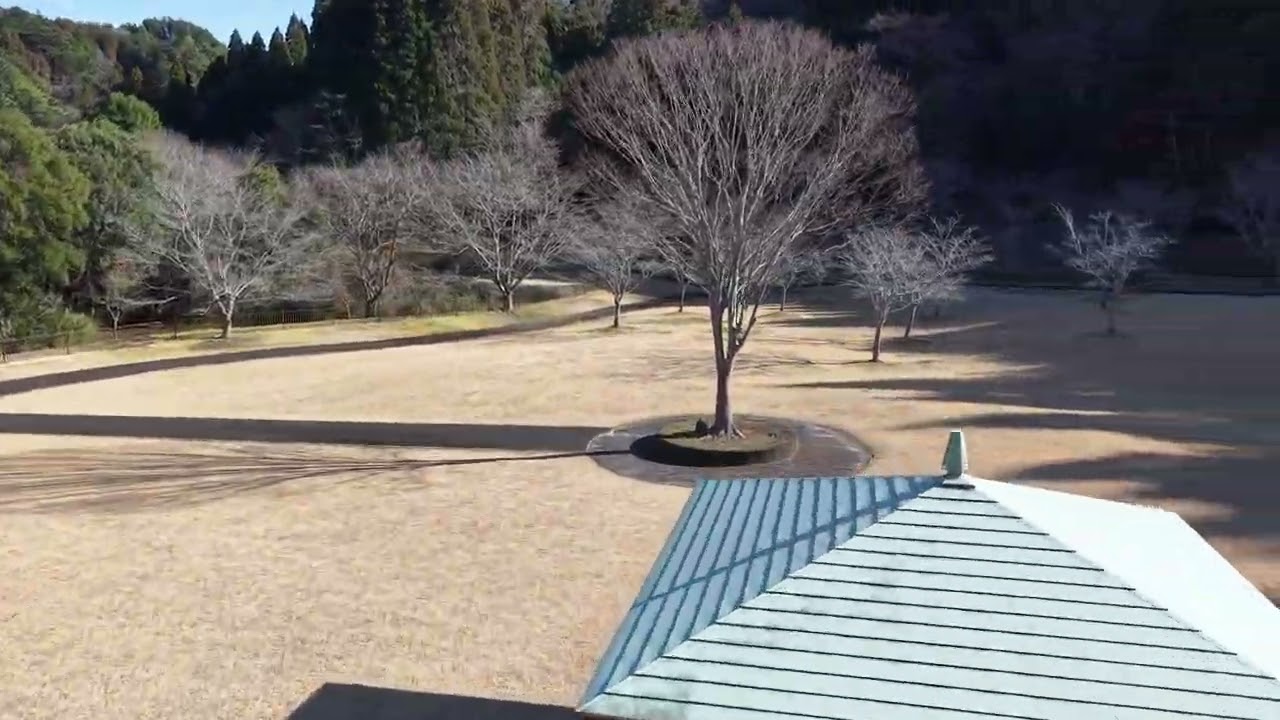 1/22 笹川湖 美しい公園から山の風景 片倉ダムやソーラーパネルも見える
