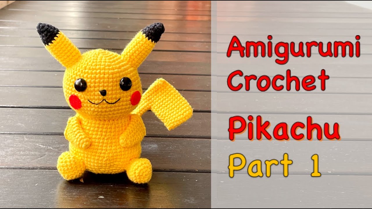 [Part 1/2] Pikachu Crochet Free Pattern Amigurumi Tutorial