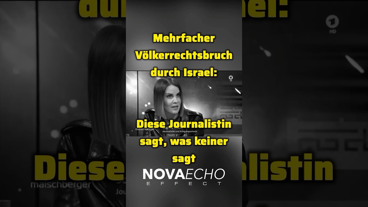 Mehrfacher V&ouml;lkerrechtsbruch durch Israel: Diese Journalistin sagt, was keiner sagt