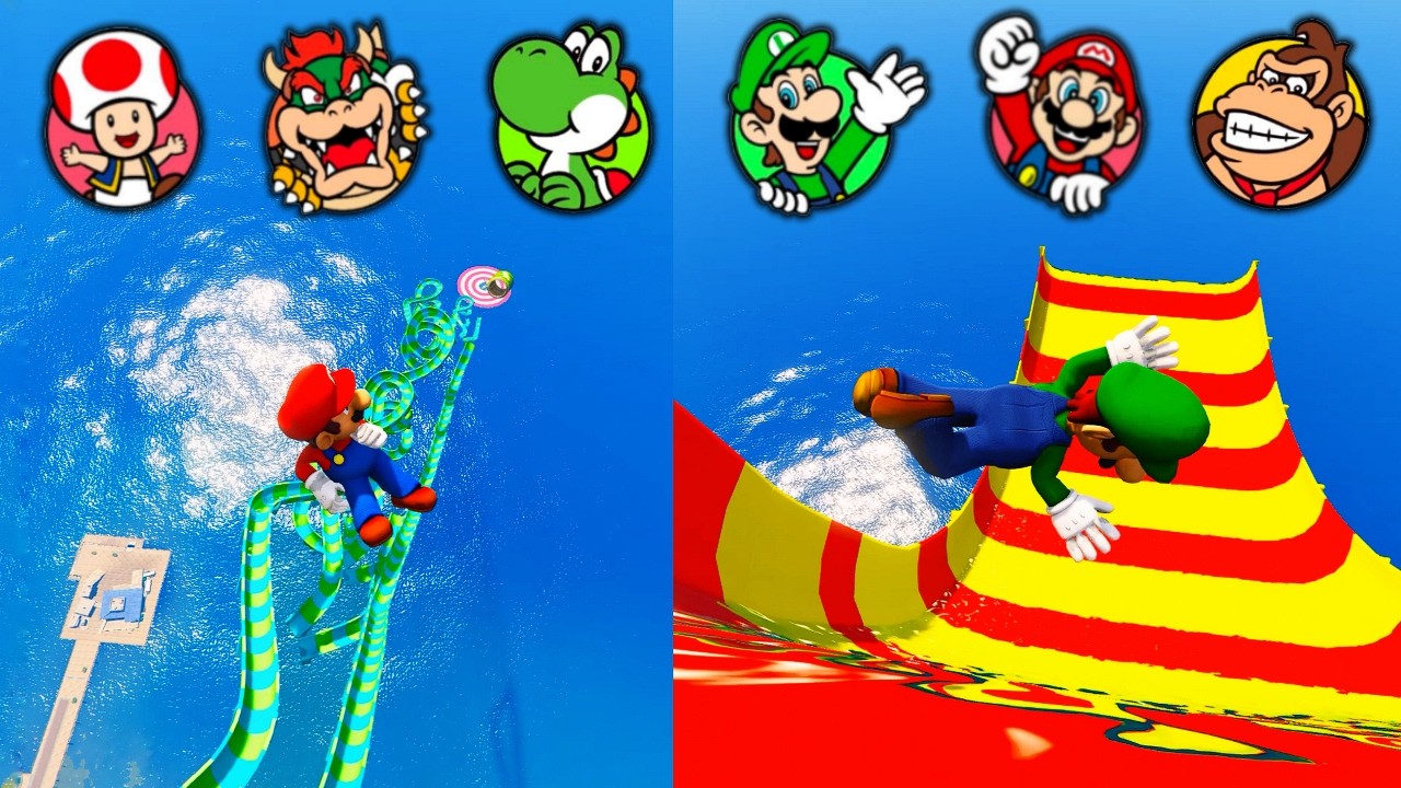 Персонажи фильма Super Mario против 4 НЕВОЗМОЖНЫХ уровней 🏁🔥