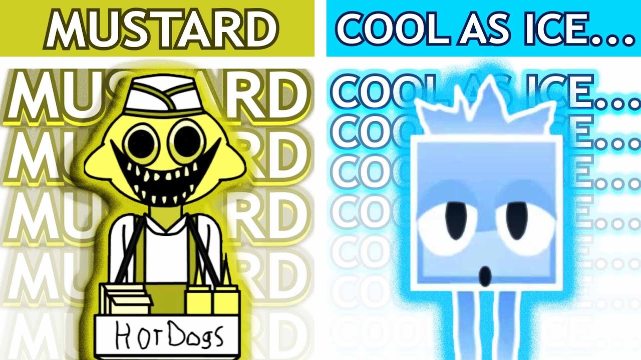 Who will win? Mustard VS Cool As Ice! Incredibox Sprunki