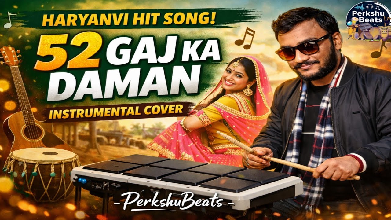 52 GAJ KA DAMAN - INSTRUMENTAL COVER | WALKBAND DRUMMING by @PERKSHUBEATS