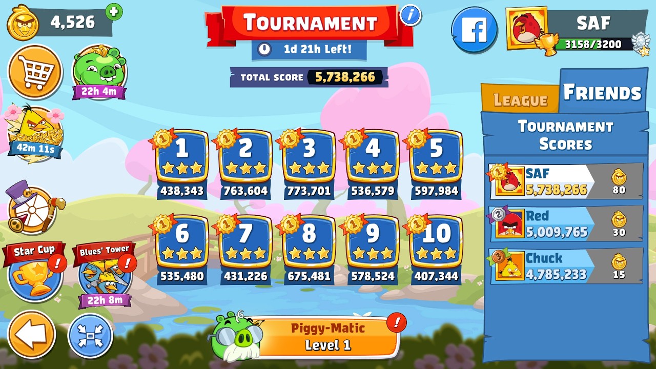 Angry Birds Friends. Турнир (02.04.2026). Все уровни 3 звезды. Проход от Сергея Фетисова.