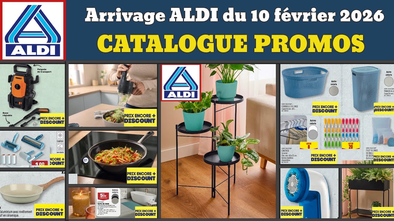 Каталог товаров для дома ALDI, 10 февраля 2026 г. ✅ Новинки: кухонная утварь и текстиль 🔥 Специал...