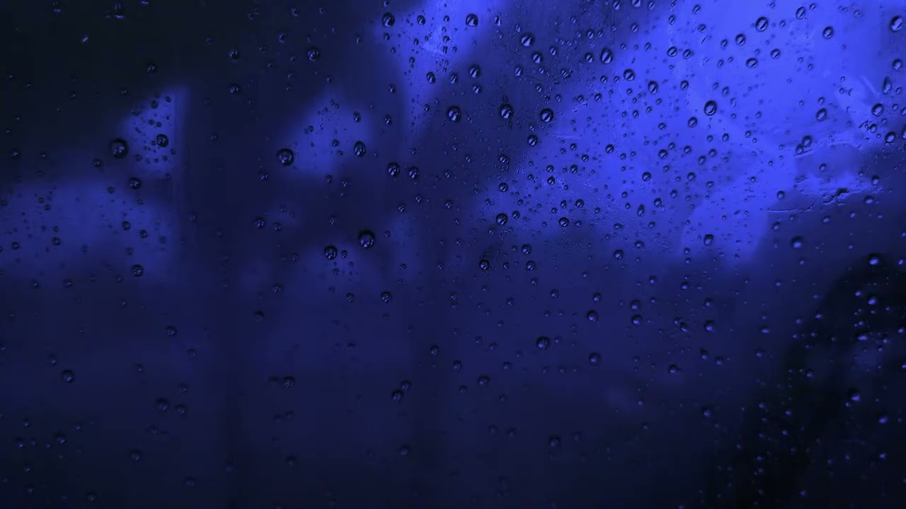Rain On Window with Dark Screen - 10 Hours Video with Soothing Sounds for Relaxation and Sleep