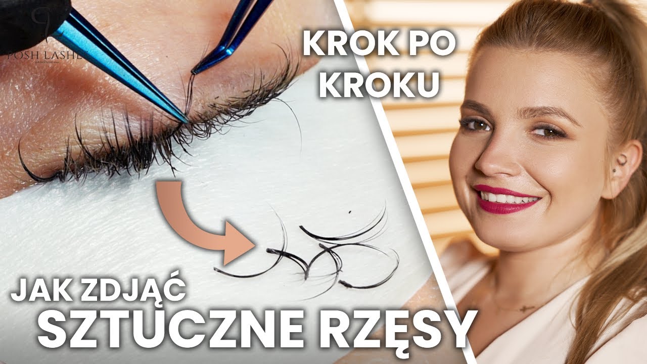 Jak ściągnąć sztuczne rzęsy? Zdejmowanie kępek rzęs przedłużanych krok po kroku | Posh Lashes