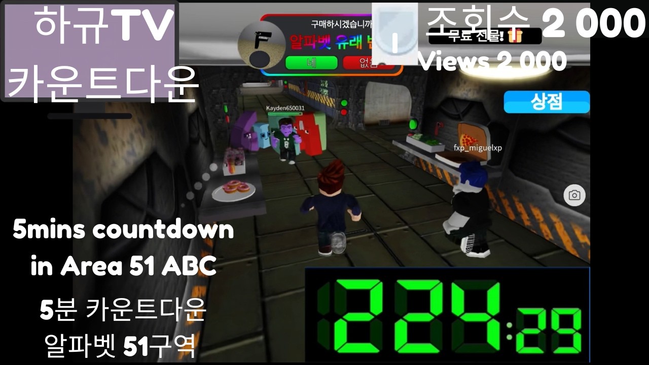 5 Minute Countdown - Roblox Area 51 ABC (5분 카운트다운 - 알파벳 51번 구역)