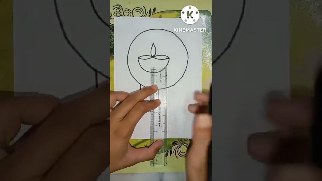Beautiful Diwali Drawing | How To Draw Diya 🪔 | Diwali Drawing Step By Step |# shorts