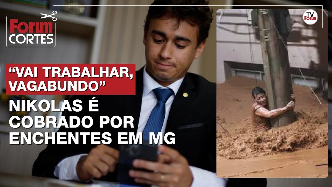 Nikolas é cobrado por ficar postando bobagem enquanto pessoas morrem nas enchentes em MG