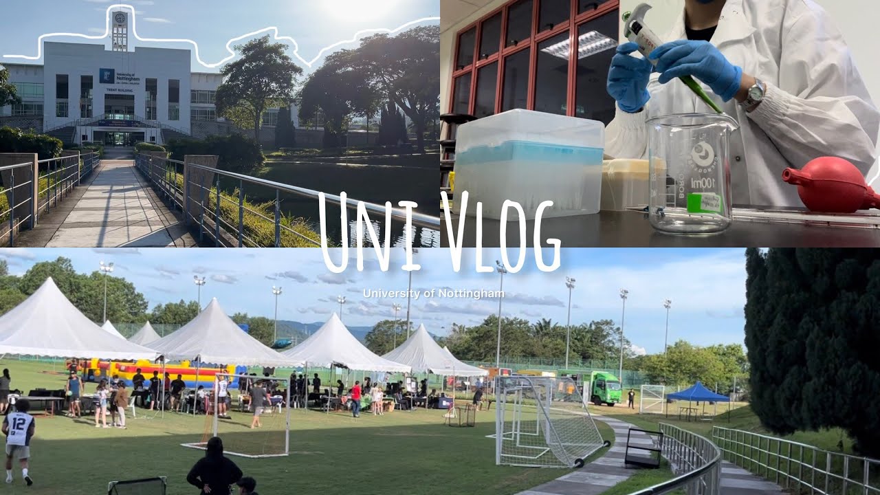 Uni Vlog with me | University of Nottingham Malaysia : Club & Society fair | Lab experiment | Study