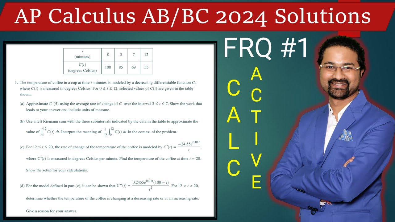AP Calculus AB/BC 2024 solutions FRQ #1  AP Calculus AB 2024 answers FRQ #1 AP Calculus BC 2024 FRQ1