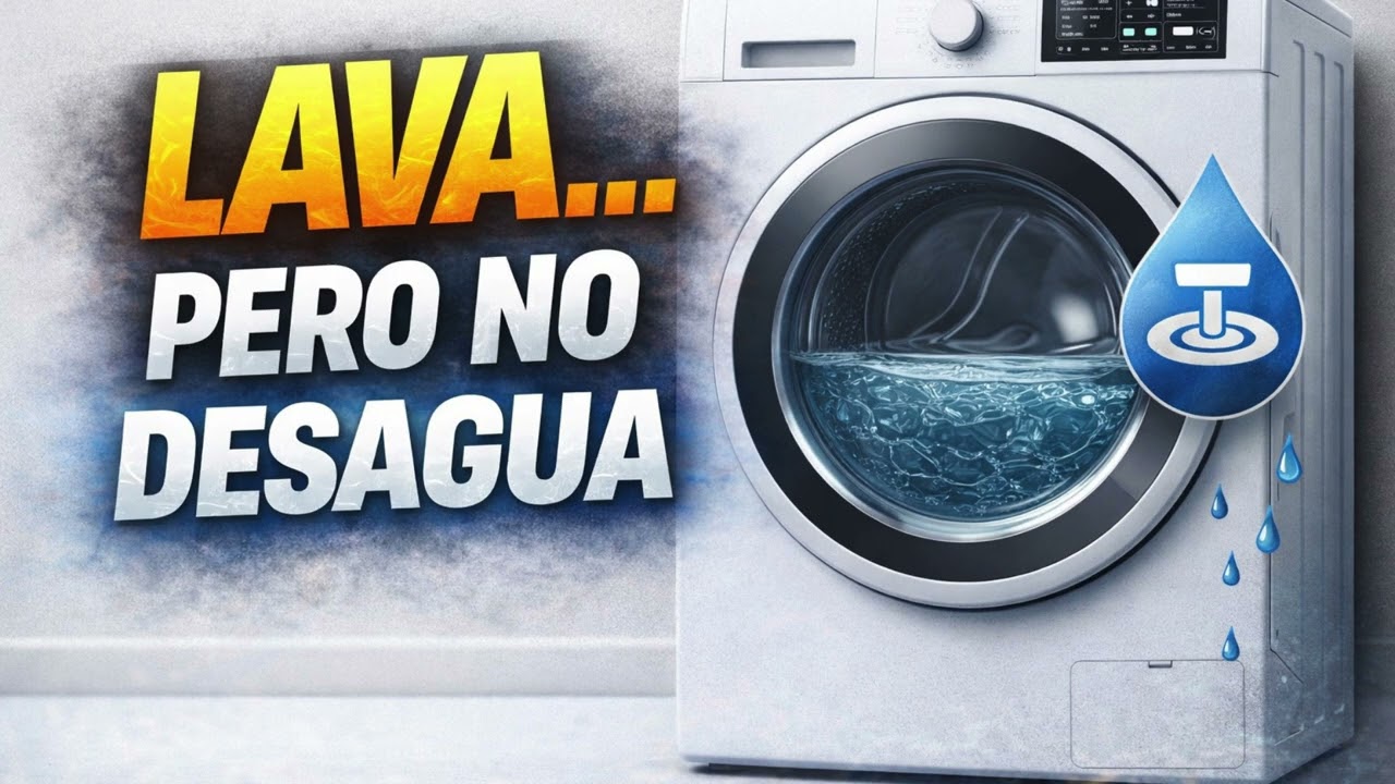 Por qué falla la lavadora: lava bien pero no desagua (casos reales)