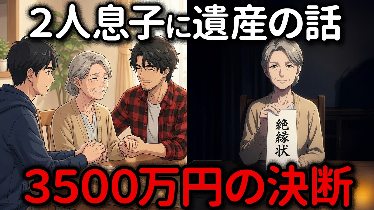 【生前贈与】老後資金3500万円と伝えた途端…2人の息子が変わってしまった【シニア朗読・終活】