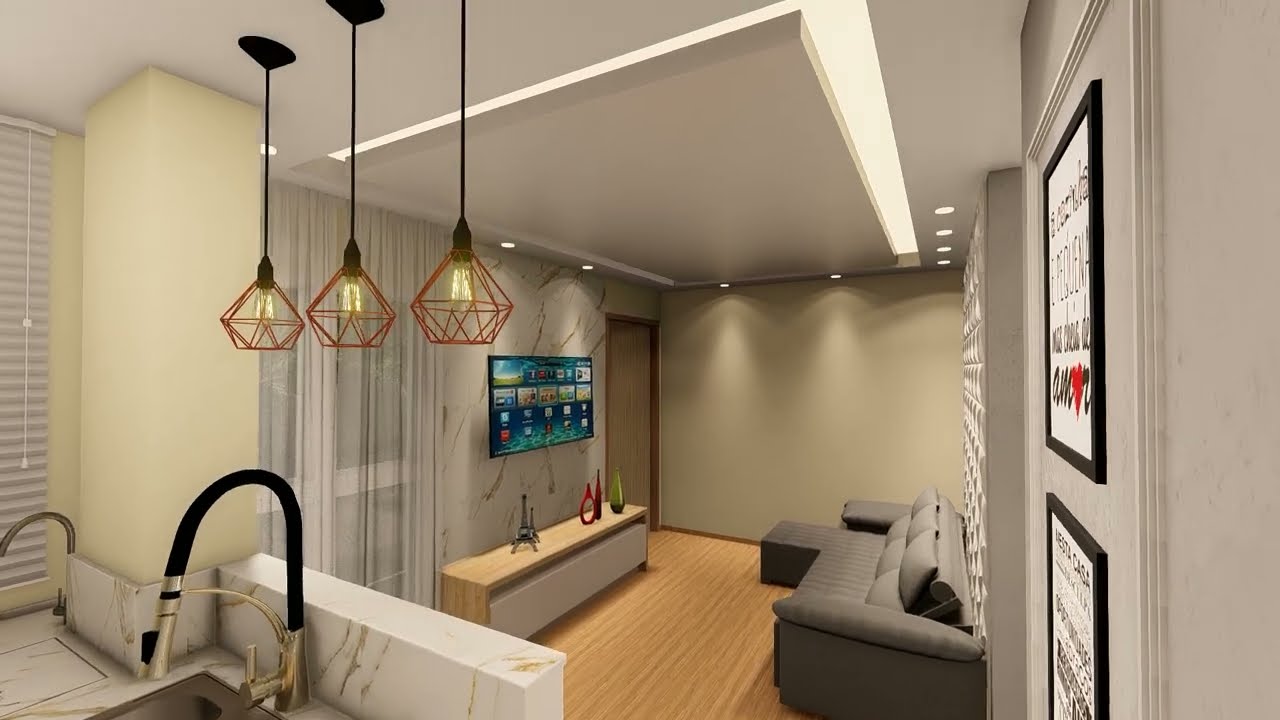Projeto de Interiores em apto MRV 38m² - Cuiaba MT