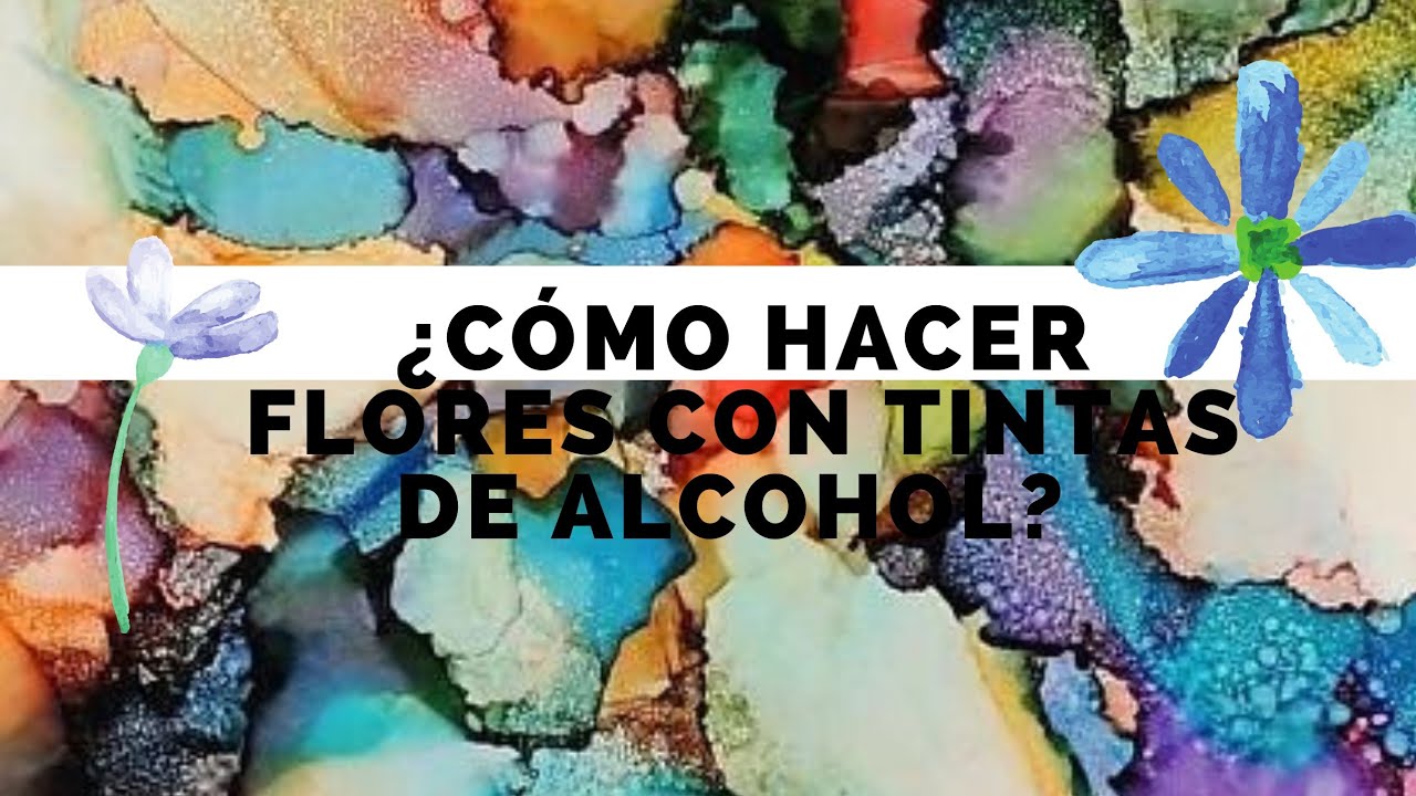 Diseño en 5 minutos 🌸 ¿Cómo hacer flor con tintas de alcohol? 😱 😍