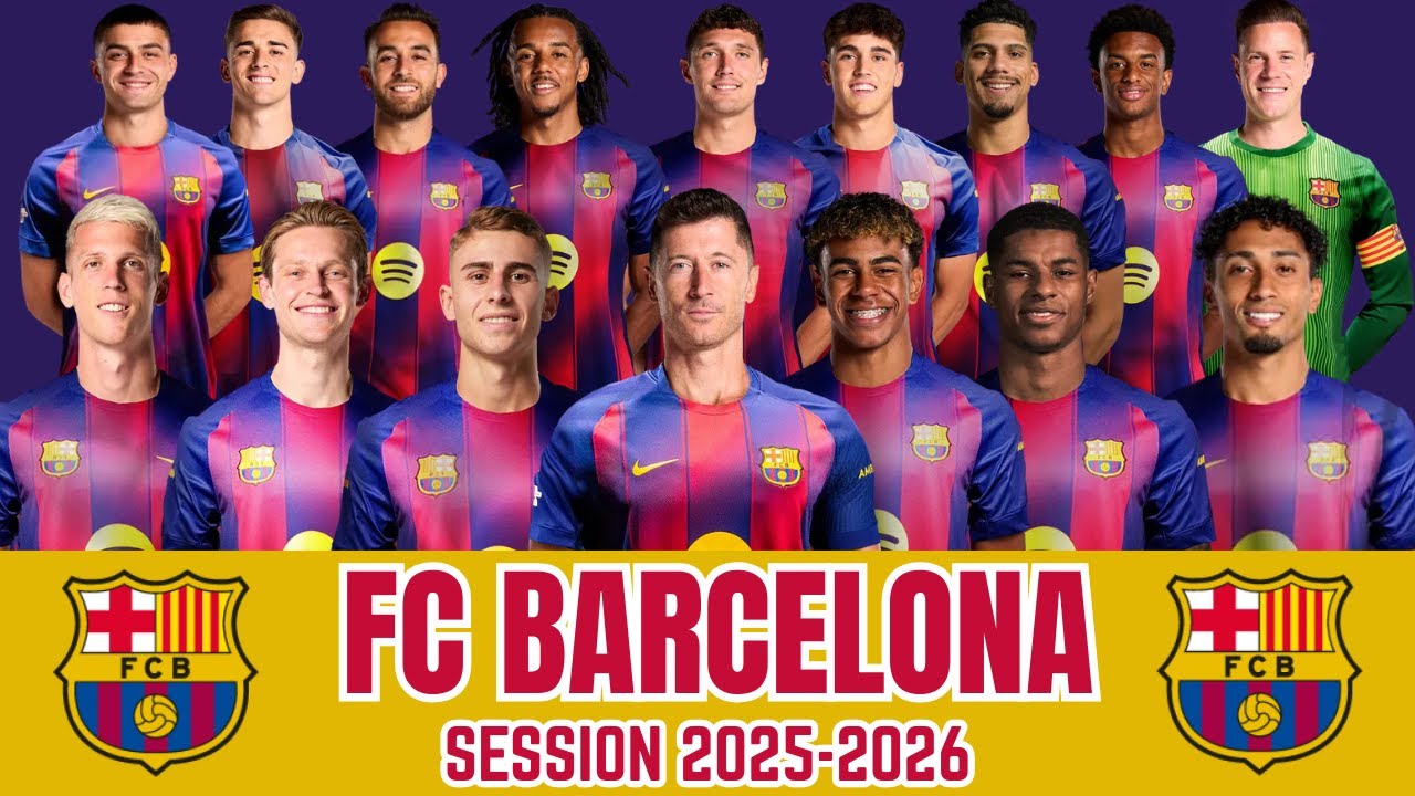 BARCELONA SQUAD | Session 2025-2026 | UPDATED | Players, Countries & Position