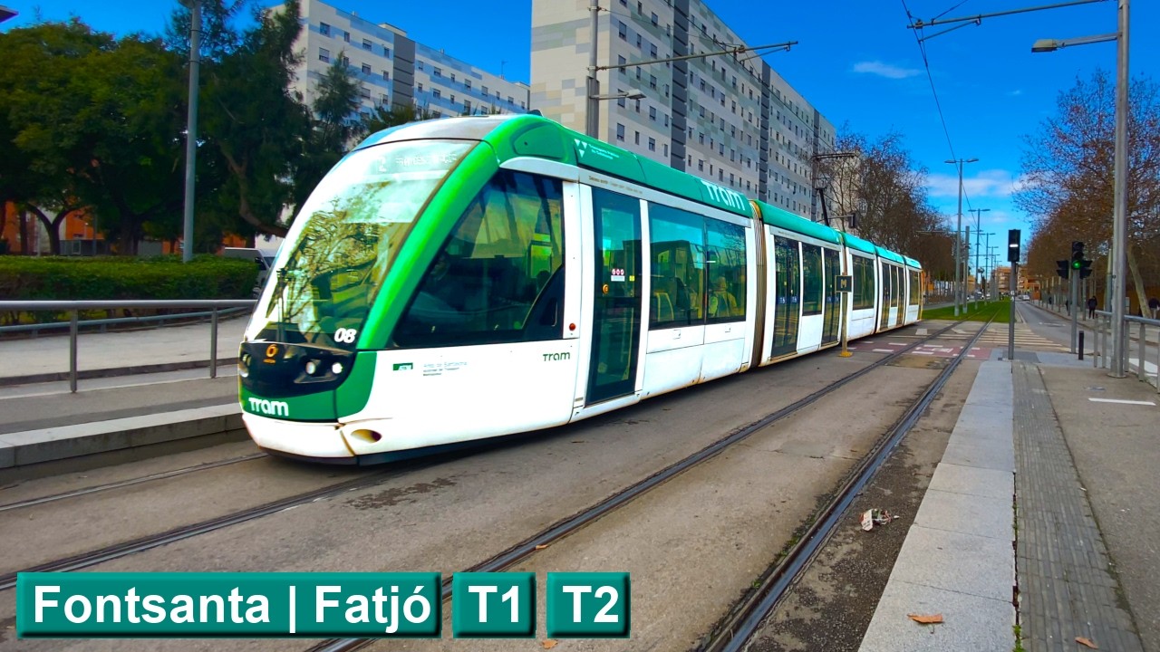 Fontsanta | Fatjó T1 - T2 : TRAM Барселона ( Alstom Citadis 302 ) Trambaix