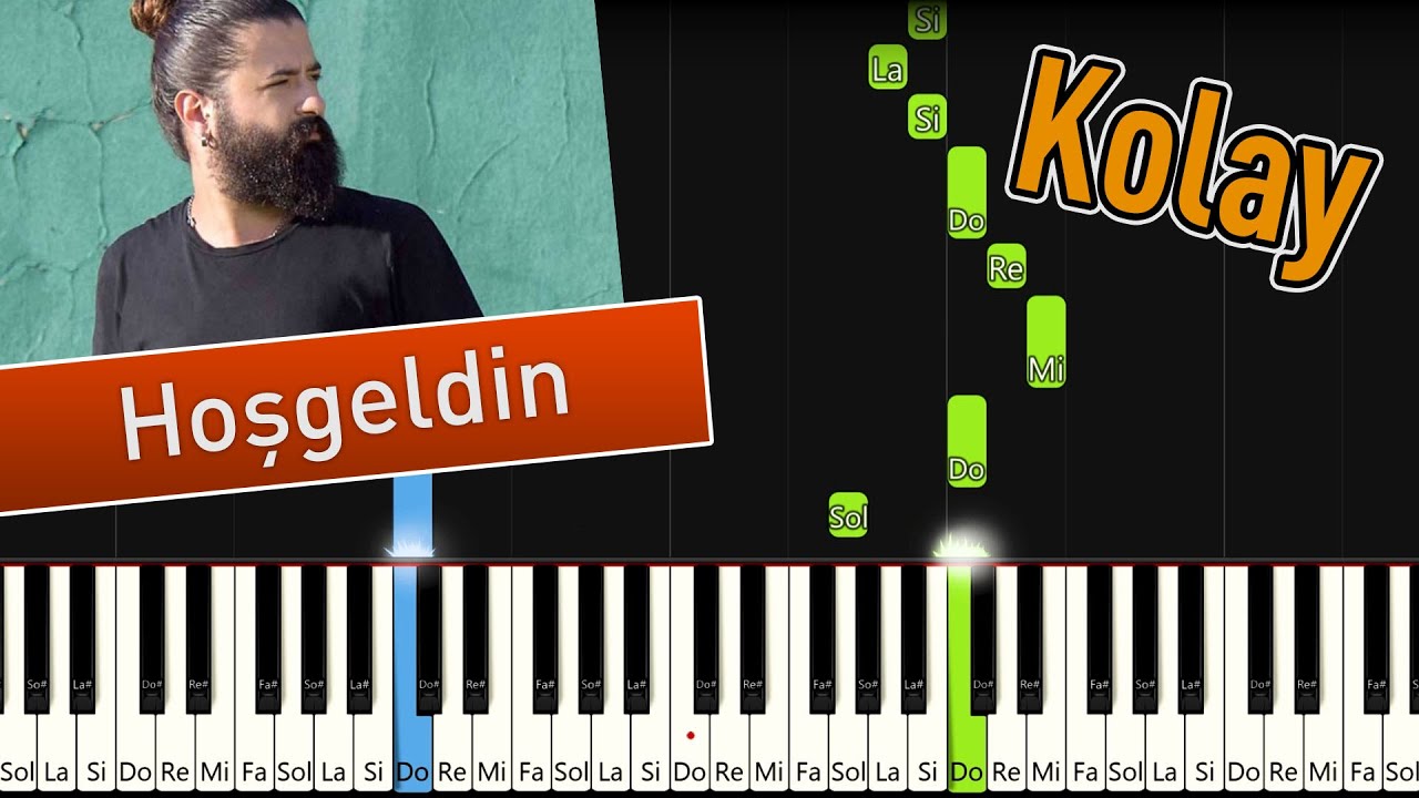 Koray Avcı - Hoşgeldin | Kolay Piyano - Nasıl Çalınır
