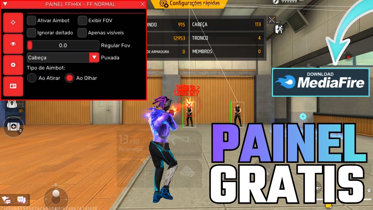 😈NEW PAINEL MOD MENU FFH4X FF HEADTRICK XIT GRATIS ANDROID ANT BAN IOS 📥 LINK DIRETO MEDIAFIRE‼️