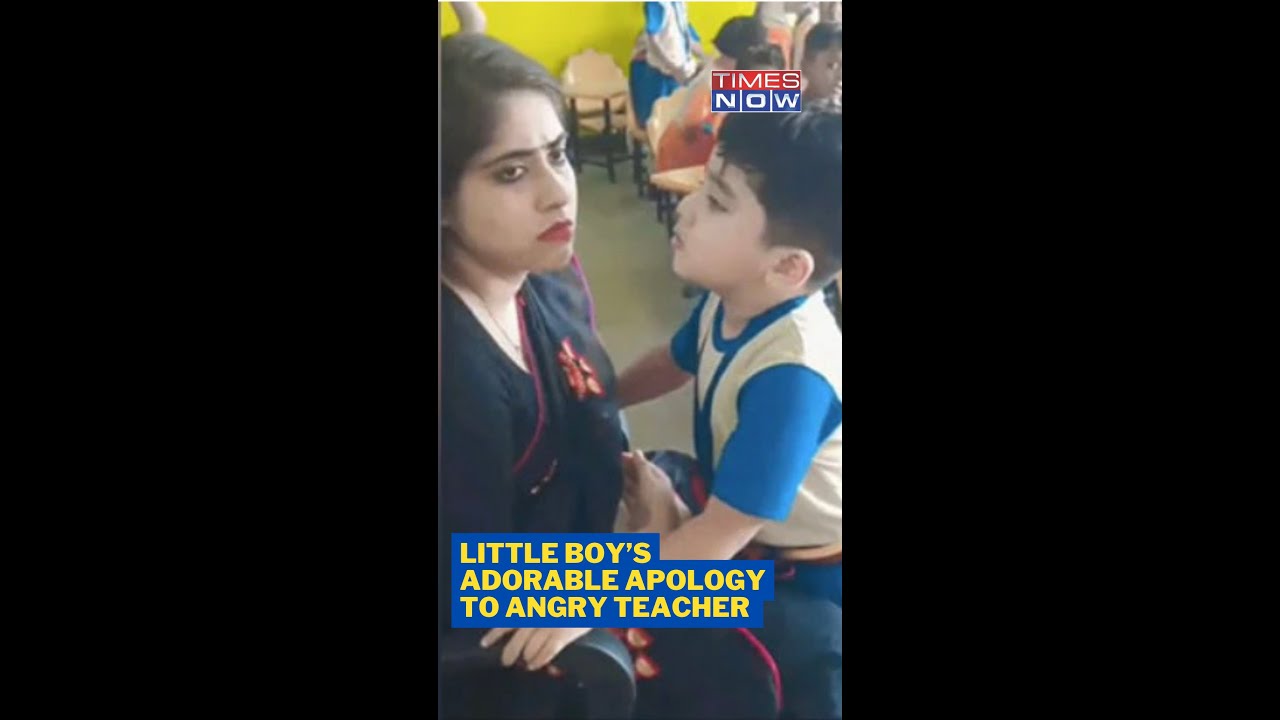 Viral Video: Little Boy Leaves Netizens In Awe With Adorable Apology To Angry Teacher #shorts
