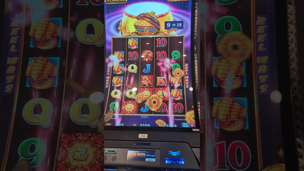 Dancing Drums - Buy A Bonus - $0.05 denomination.  7776 Lines - 15 Free Games! 