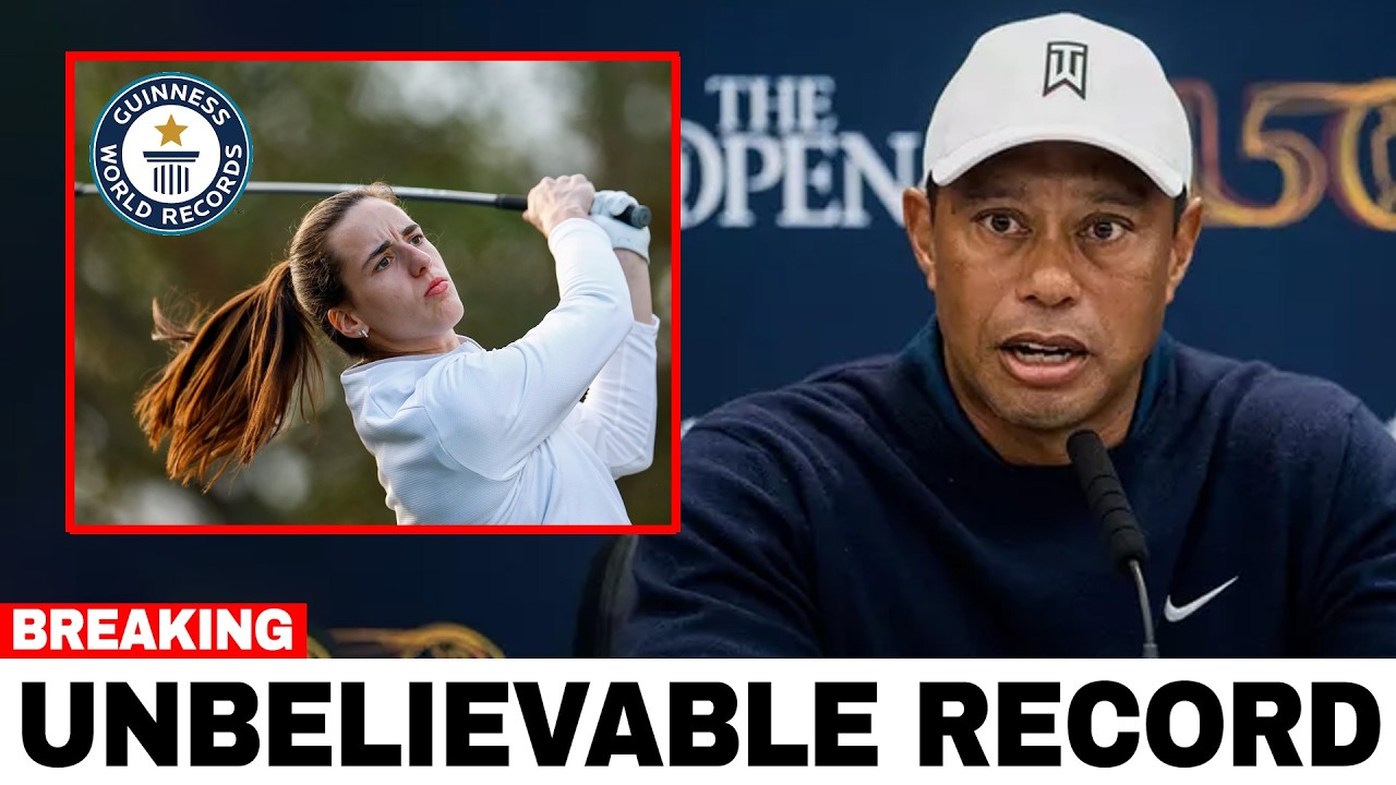 “Tiger Woods Left SPEECHLESS BY Caitlin Clark She Just Broke a Golf WORLD RECORD!”