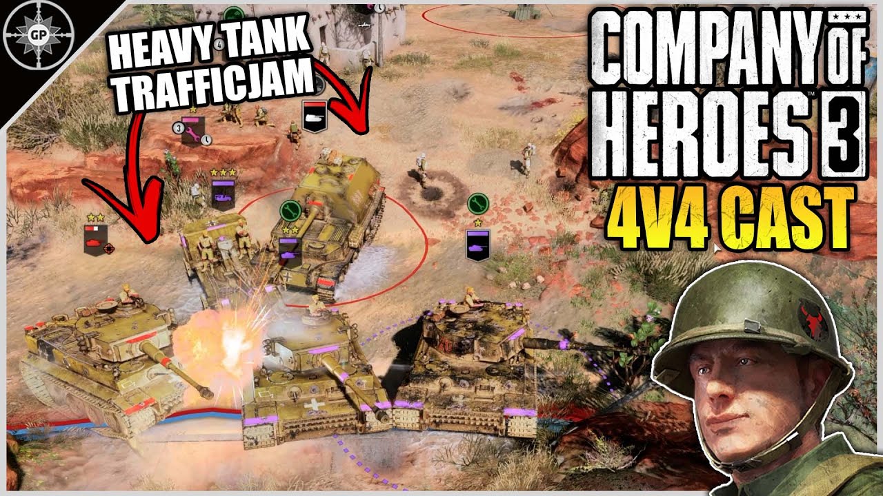 Tigers Can't Beat Deathtraps! | 4v4 Oasis Depot| CoH3 Cast 2.0 #60