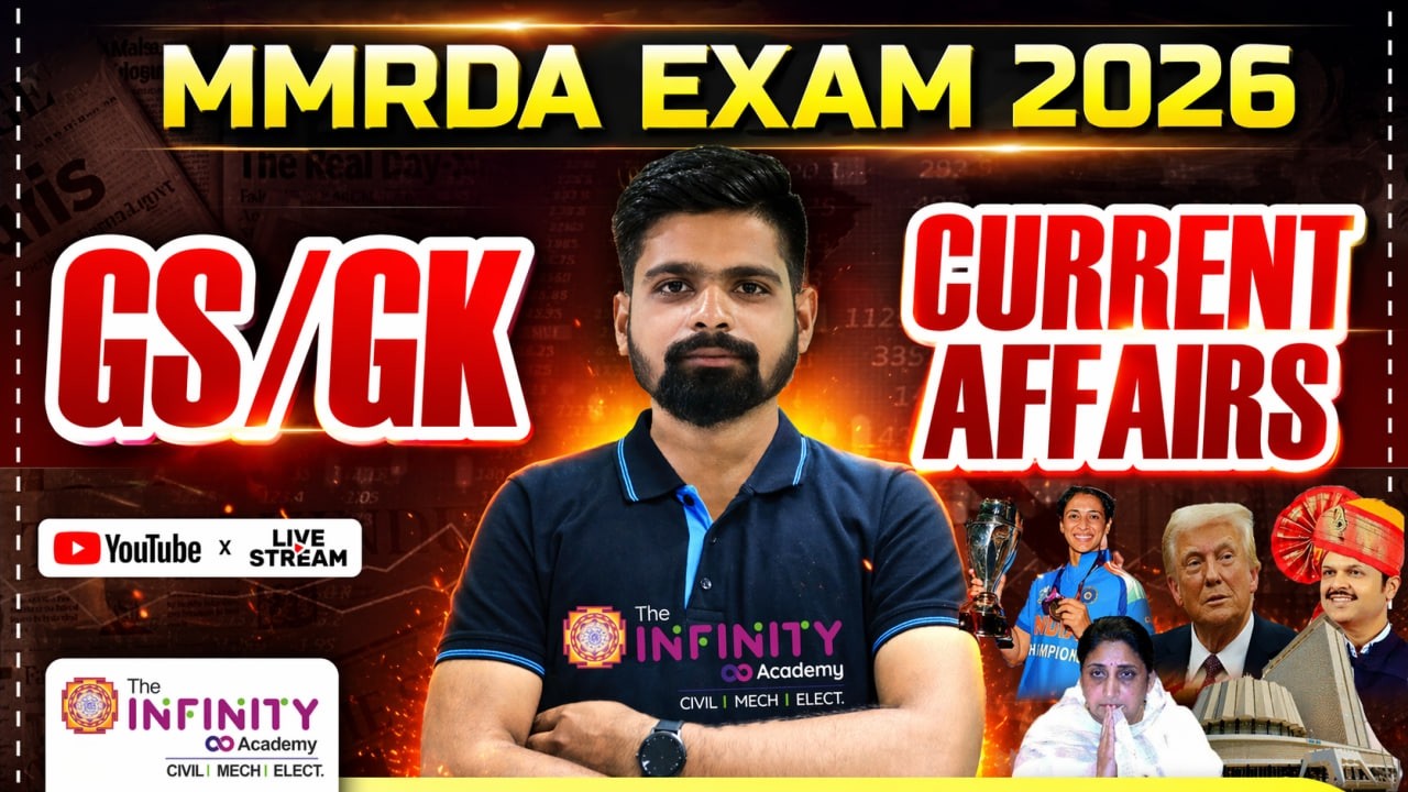 MMRDA EXAM 2026 | Current affairs  & GS GK | MMRDA JE AE PLANNER  | most imp topic | part 1
