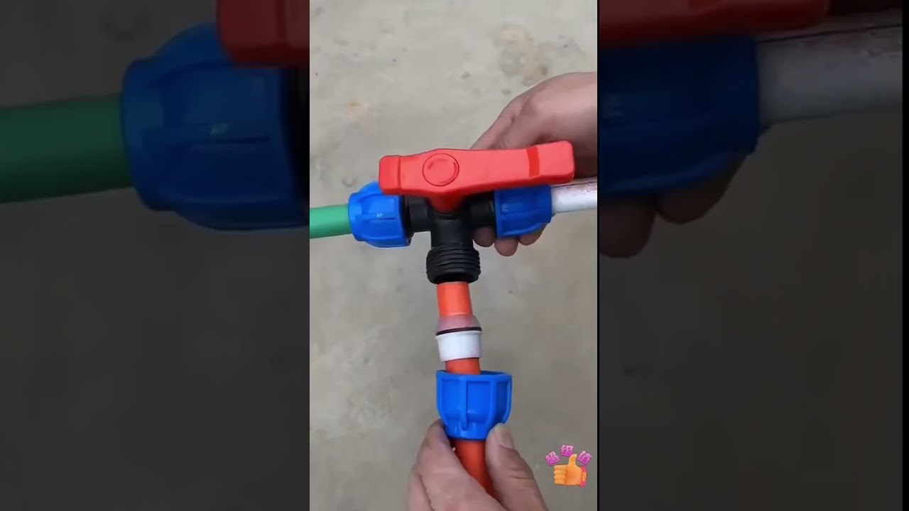 Plastic three-way valve for convenient installation #tools
