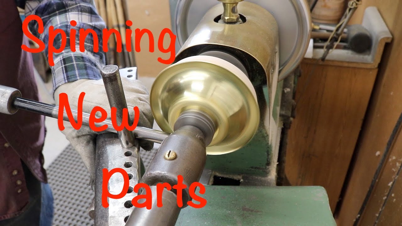 Making Hard Maple chucks for spinning antique hearse lamp parts. Then spinning parts. Luminary Shop