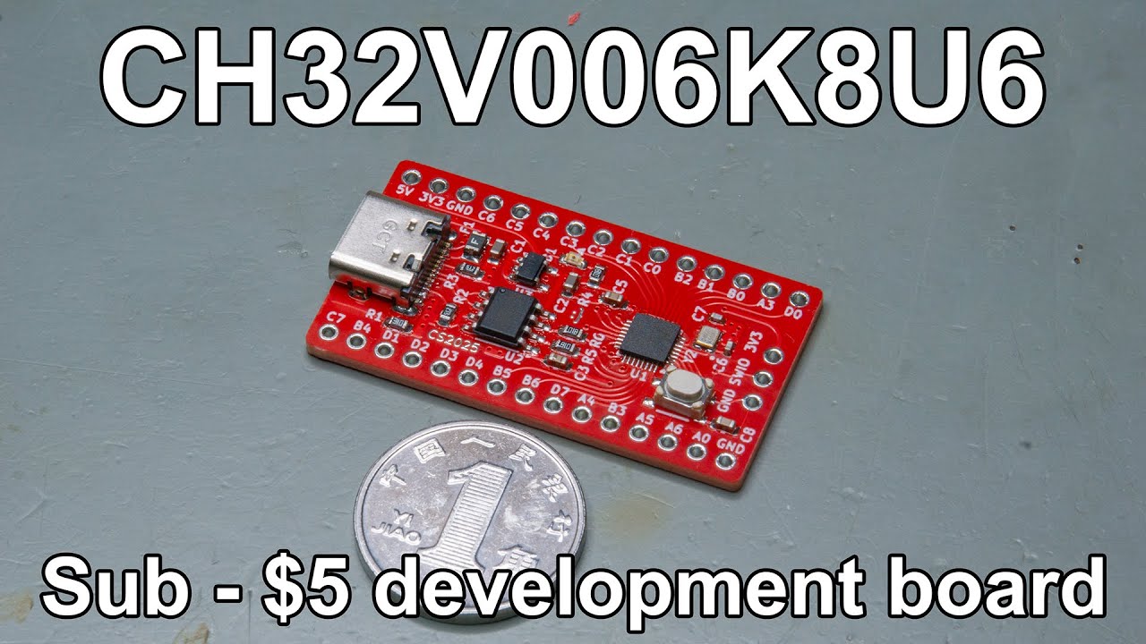 CH32V006K8U6 Custom Development Board For Less Than $5!