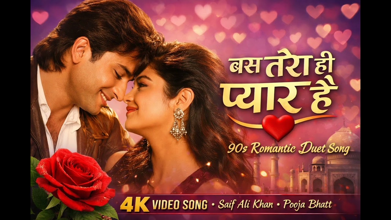 बस तेरा ही प्यार है ❤️ | Heart Touching 90’s Love Duet | Romantic Hindi Song | 4K