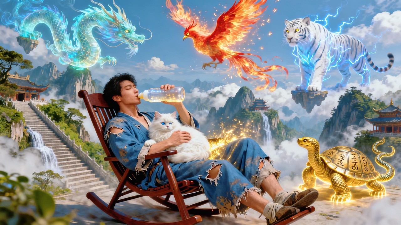 They mocked him as a useless boy—until he refined divine milk.Four divine beasts in just one night!
