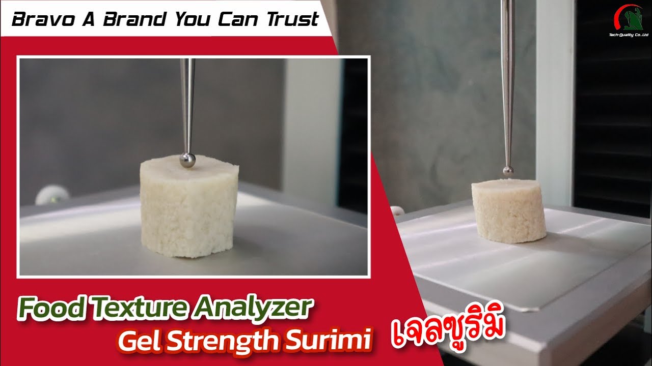 Surimi Gel Strength | Food Texture Analyser ทดสอบความแข็งแรงและความยืดหยุ่นของเจลซูริมิ