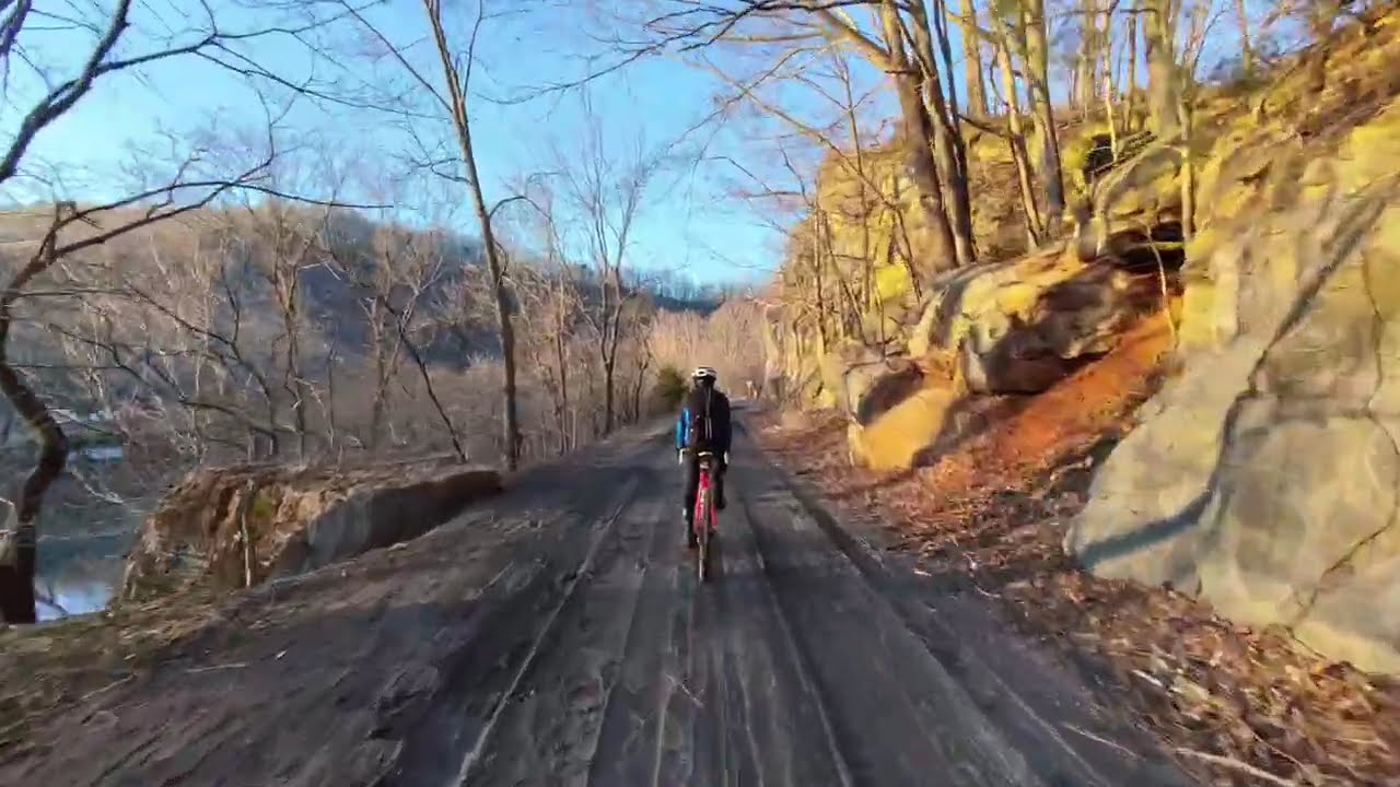 Riding into Foster Falls On The New River Trail