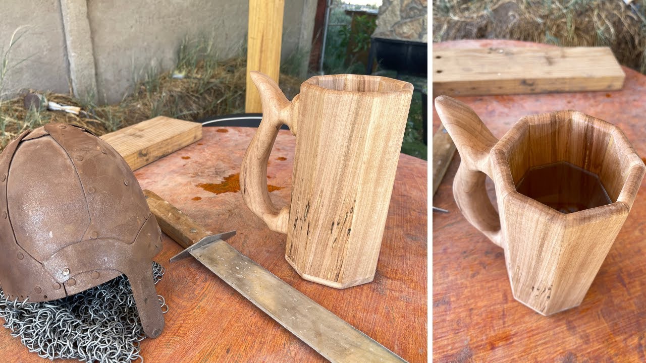 TARRO GIGANTE DE MADERA para GUERRERO VIKINGO